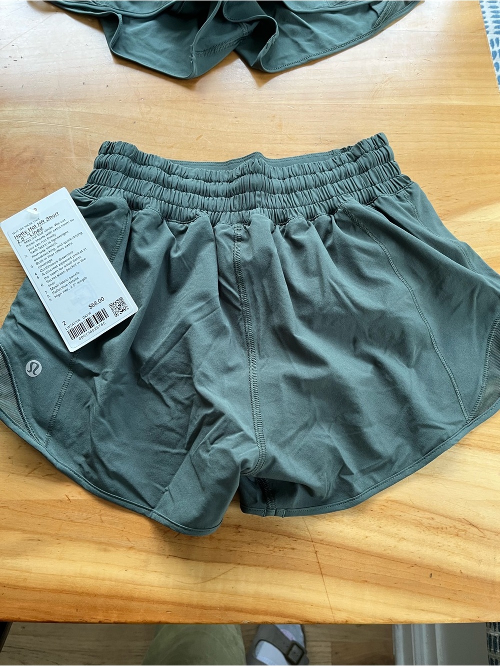 lululemon athletica Womens Sage Green Running Shorts